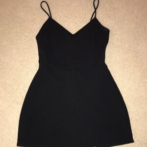 Papaya Adult M Elegant Black Spaghetti Strap Dress